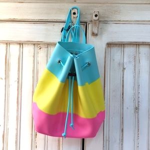 Jelly rainbow drawstring/ backpack